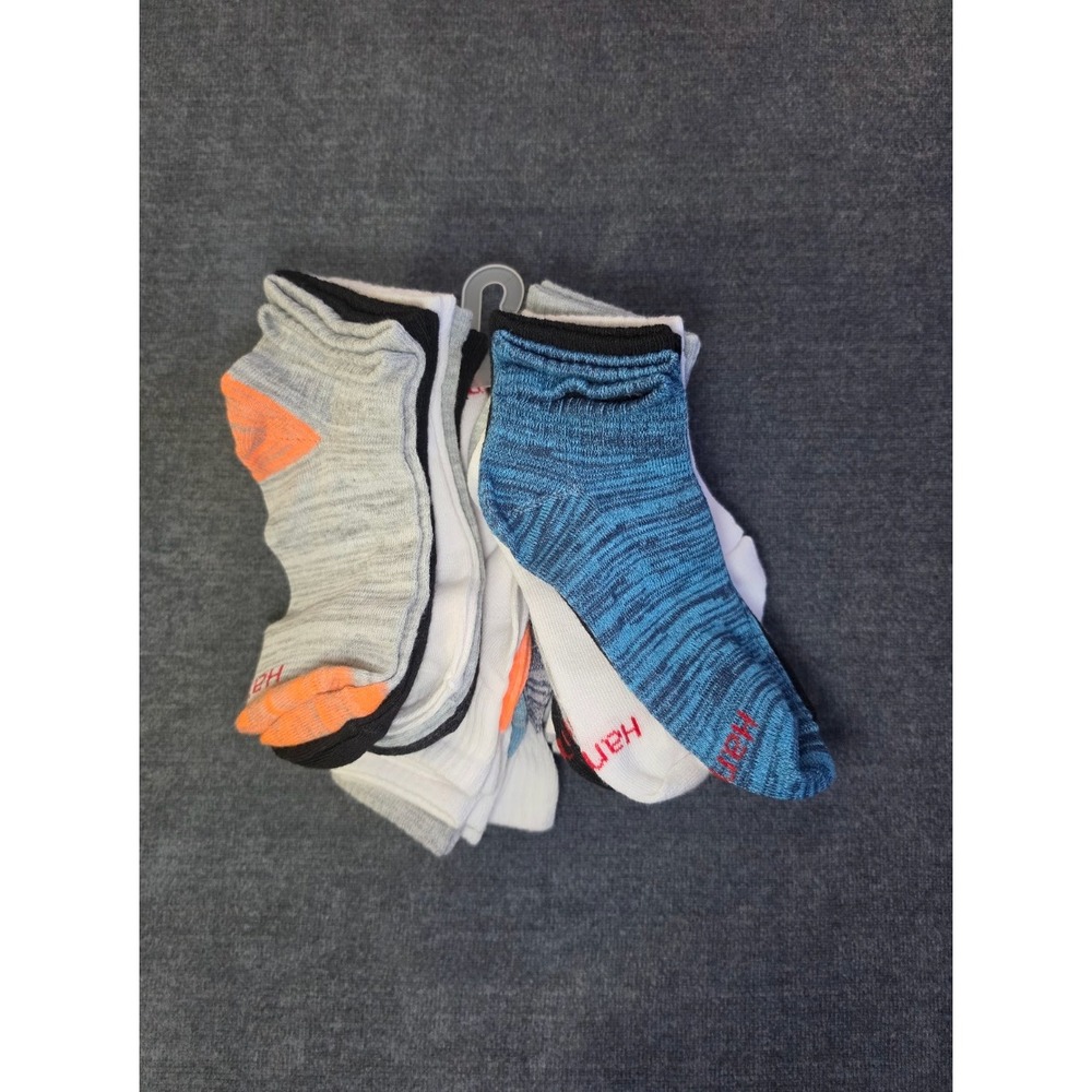 Hanes Kids Ankle Socks Multi-Color Bundle Low Cut Cushioned 10 Pair Set Size M